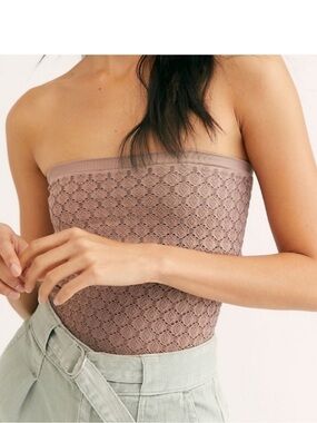 Free People Honey Textured tube top